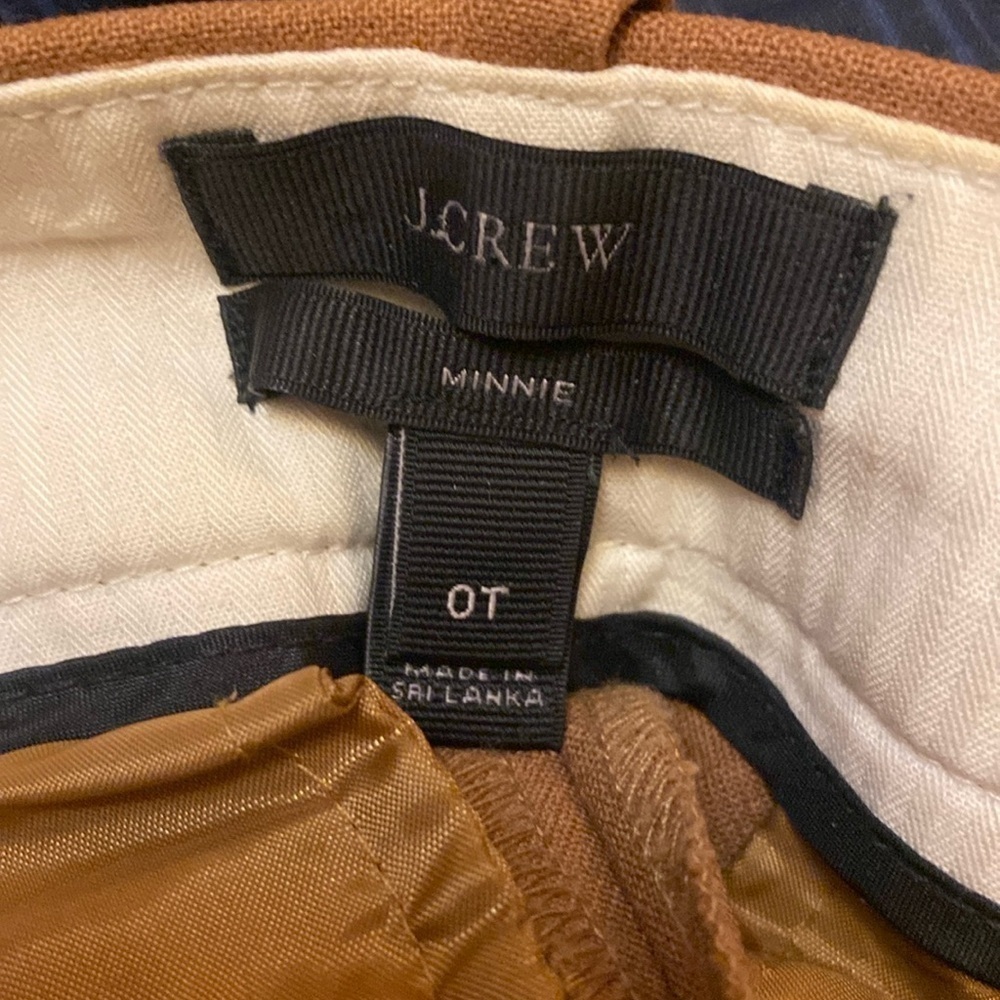 J.‎ Crew Minnie Cropped Slacks. Inseam 28”. Camel. - Picture 4 of 5